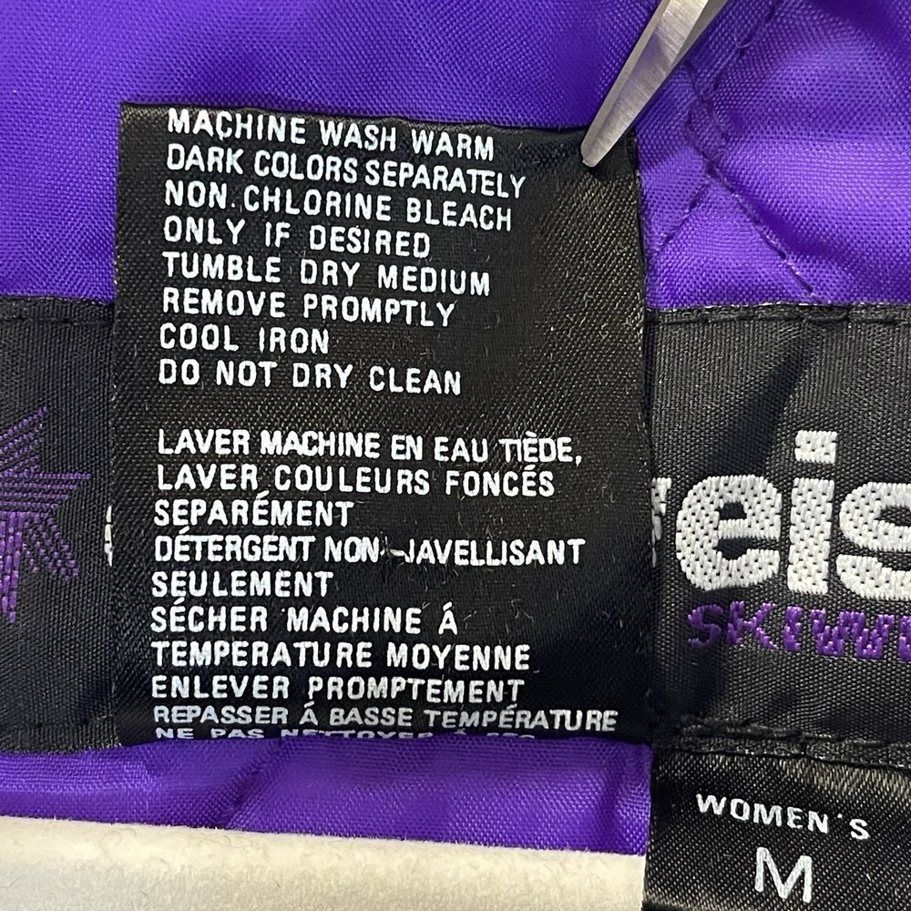 Vintage 90's Edelweiss Womens L Ski Vest Green Nordic Embroidery Quilted Lining - Picture 10 of 12